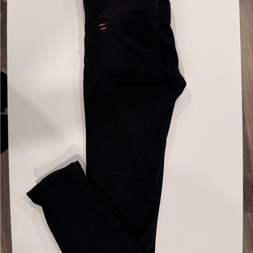current Elliott X Hatch Maternity stiletto sz 25 jet black jeans euc US made